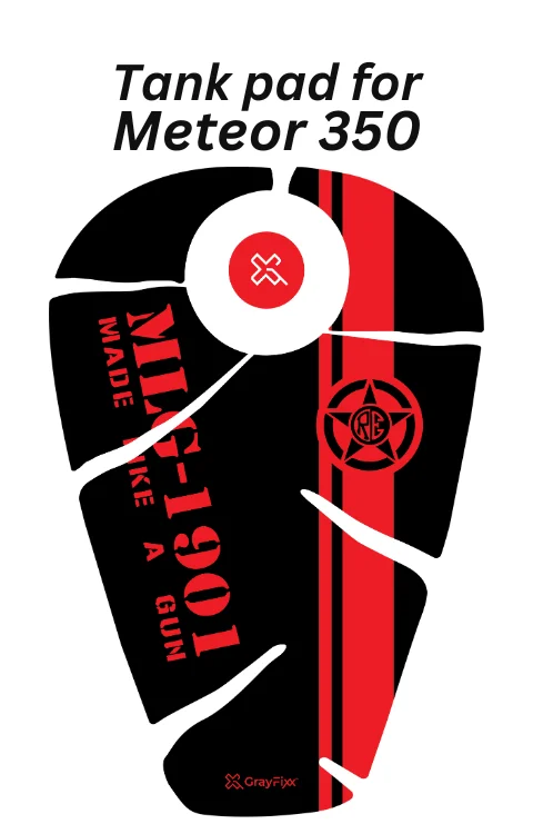 Full Tank Pad Compatible with Meteor 350 | Meteor 350 Sticker, Pack Of 1